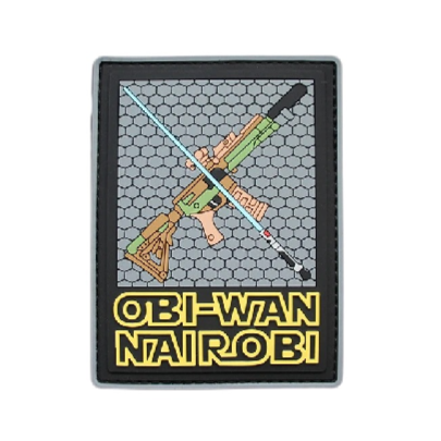 Obi-Wan Nairobi 'Lightsaber and Rifle' PVC Rubber Velcro Patch