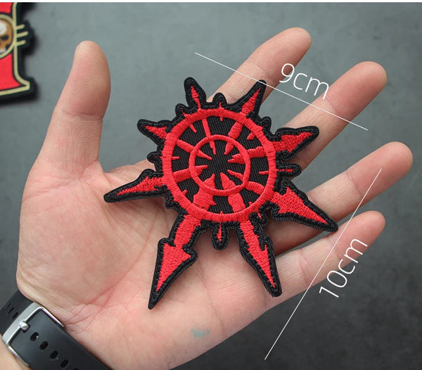 Warhammer 'Star of Chaos' Embroidered Velcro Patch