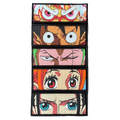 One Piece 'Characters Eyes | Set of 5' Embroidered Velcro Patch