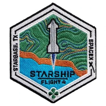SpaceX 'Starship Flight Test 4' Embroidered Velcro Patch