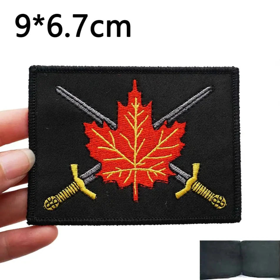 Emblem 'Canadian Army Badge' Embroidered Velcro Patch