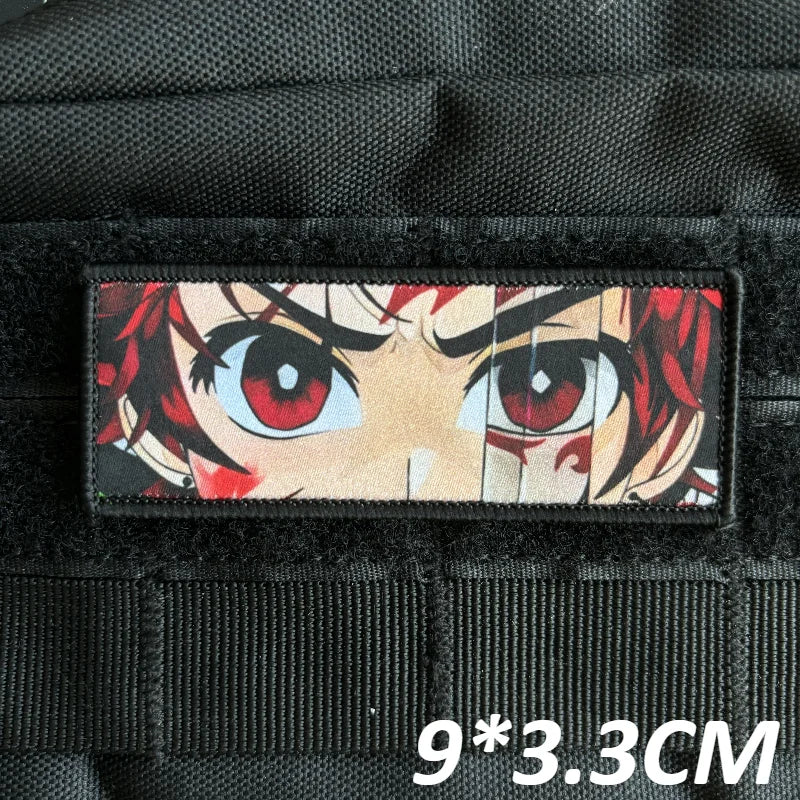 Kimetsu no Yaiba 'Tanjiro | Staring Eyes' Embroidered Velcro Patch