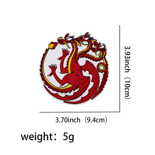 Mushu x Targaryen Embroidered Patch