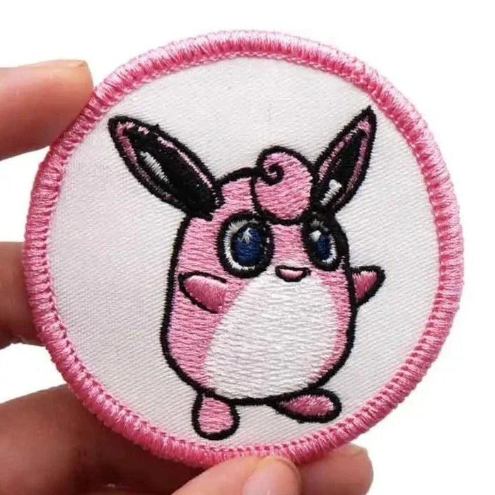 Pocket Monster 'Wigglytuff | Round' Embroidered Velcro Patch