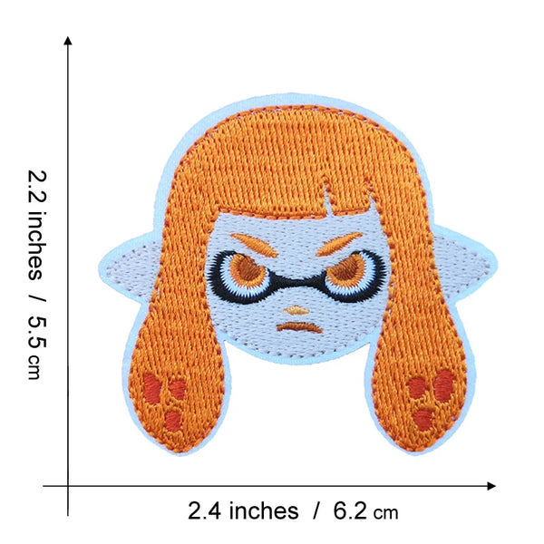 Splatoon 'Orange Inkling | Head' Embroidered Patch