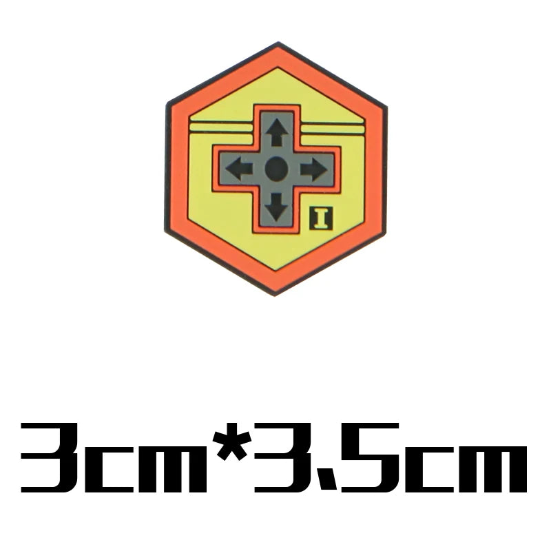 Playstation Pvc Patch PlayStation Controller 'Arrow Button | Mini Hexagon' PVC Rubber Velcro