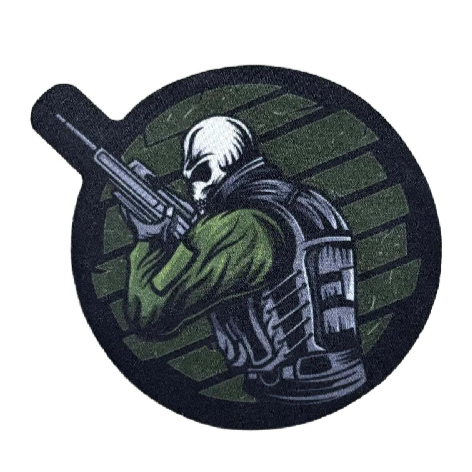 Military Tactical 'Army Skull Soldier' Embroidered Velcro Patch