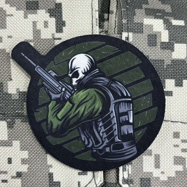 Military Tactical 'Army Skull Soldier' Embroidered Velcro Patch