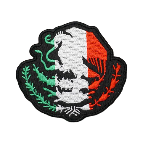 Mexico Flag 'Coat of Arms' Embroidered Velcro Patch
