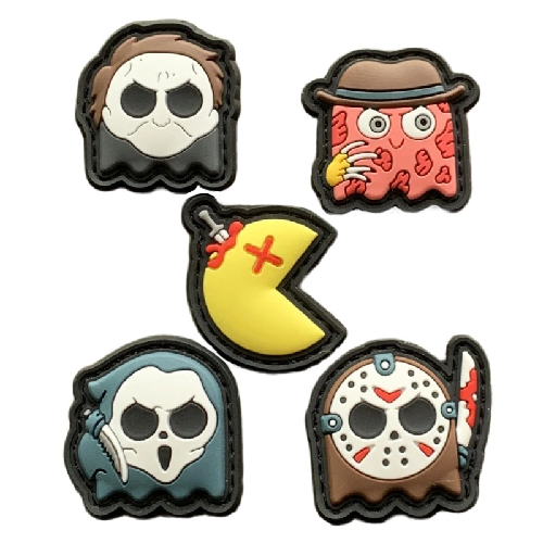 Pac-Man x Classic Horror Killers 'Set of 5' PVC Rubber Velcro Patch