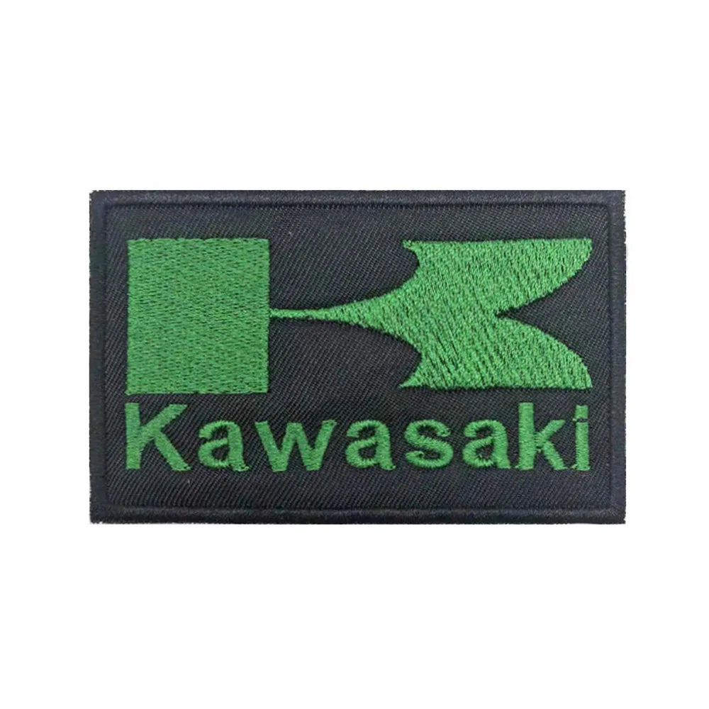 Kawasaki 'Logo' Embroidered Velcro Patch