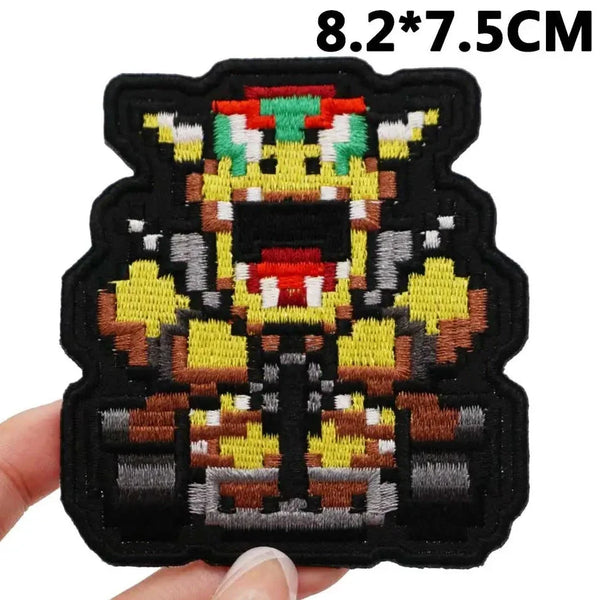 Mushroom Kingdom Bros. Pixel 'Bowser | Riding Kart' Embroidered Patch