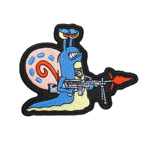 Snail 'Tactical Gun' Embroidered Velcro Patch