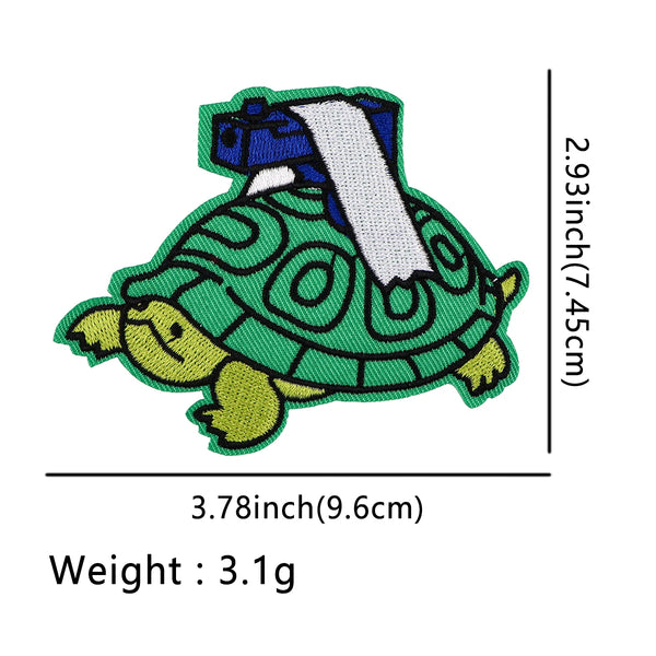 Walking Turtle ‘Blue Gun’ Embroidered Patch