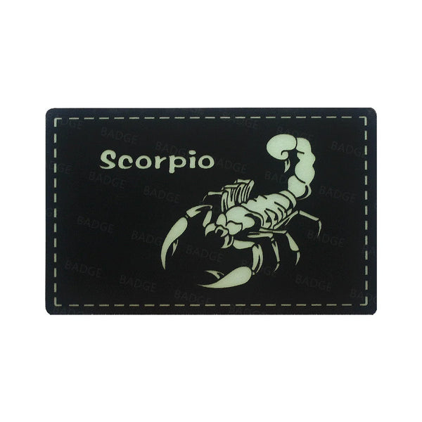 Luminous Scorpio 'Square' PVC Rubber Velcro Patch