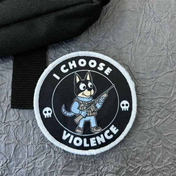 Bluey ‘I Choose Violence’ Embroidered Velcro Patch