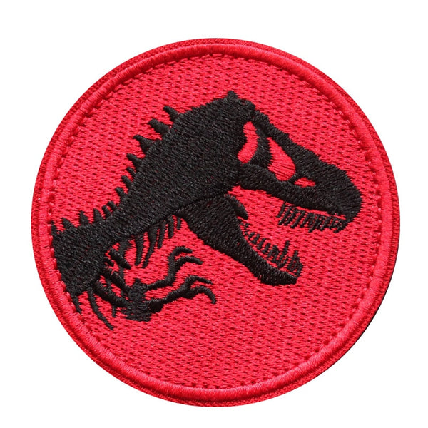 Jurassic Park 'T-Rex | Round' Embroidered Velcro Patch