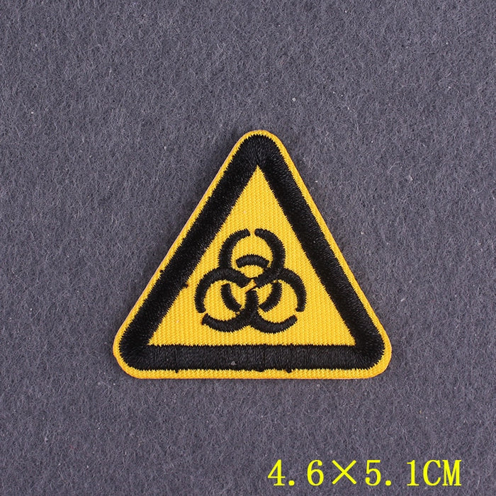 Warning Sign 'Biological Hazard' Embroidered Patch