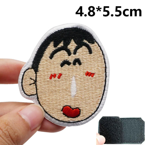 Crayon Shin Chan 'Bo-chan | Head' Embroidered Velcro Patch