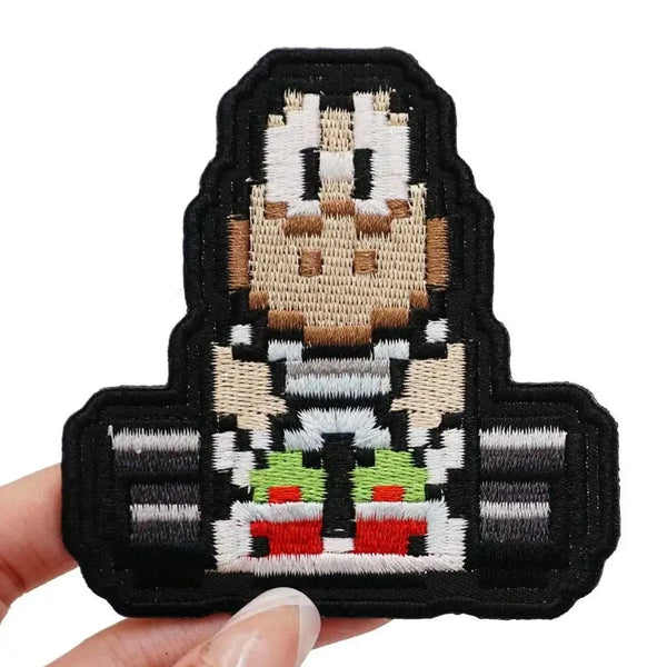 Mushroom Kingdom Bros. Pixel 'Koopa Troopa | Riding Kart' Embroidered Velcro Patch