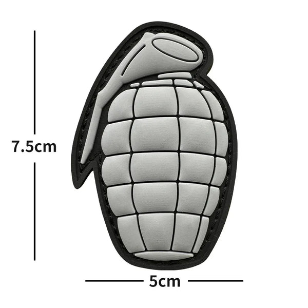 Military Tactical 'Grenade' PVC Rubber Velcro Patch