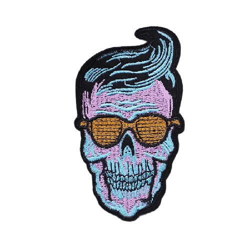 Rock Skull 'Head' Embroidered Patch