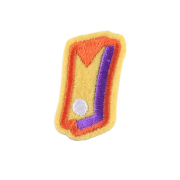 Cute Letter I 'Colorful' Embroidered Patch