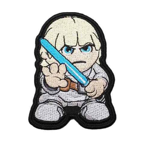 Empire and Rebellion 'Chibi Luke Skywalker' Embroidered Velcro Patch