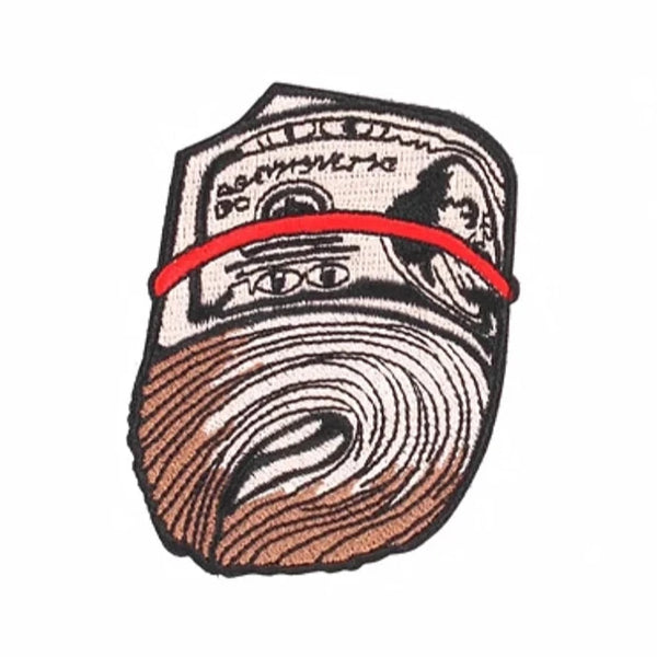 Money Roll Embroidered Velcro Patch