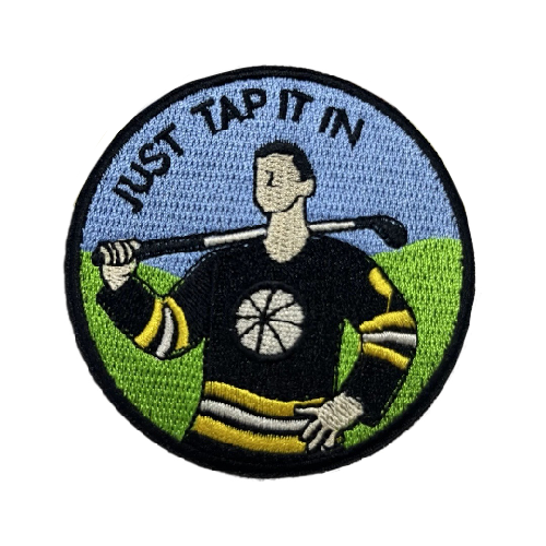 Happy Gilmore 'Just Tap It In | Round' Embroidered Velcro Patch