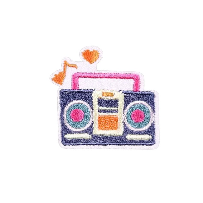 Cute Boombox Embroidered Patch