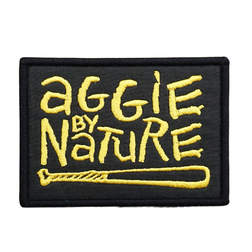 Cool 'Aggie By Nature' Embroidered Velcro Patch