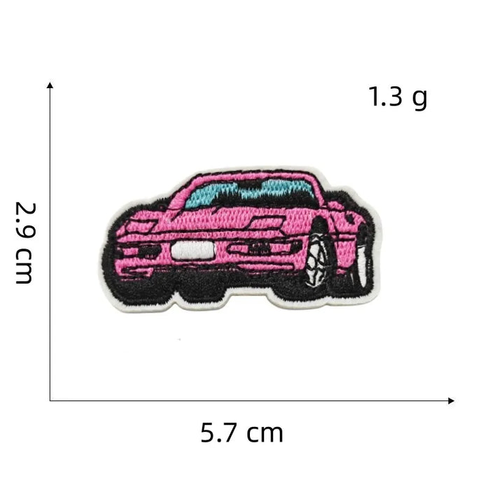 Malibu Dreams 'Pink Convertible Car' Embroidered Patch