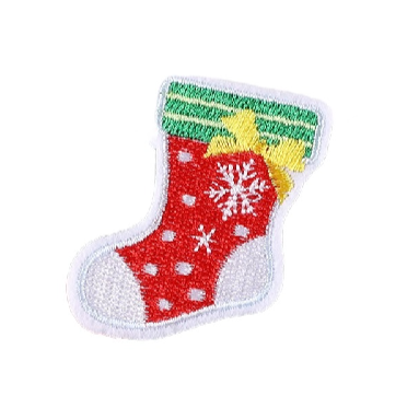 Christmas 'Stocking | Snowflakes' Embroidered Patch