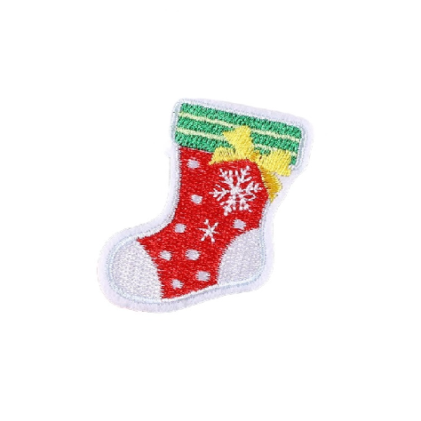 Christmas 'Stocking | Snowflakes' Embroidered Patch