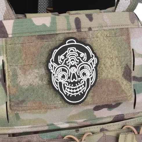 Tactical Skull 'Head' Embroidered Velcro Patch