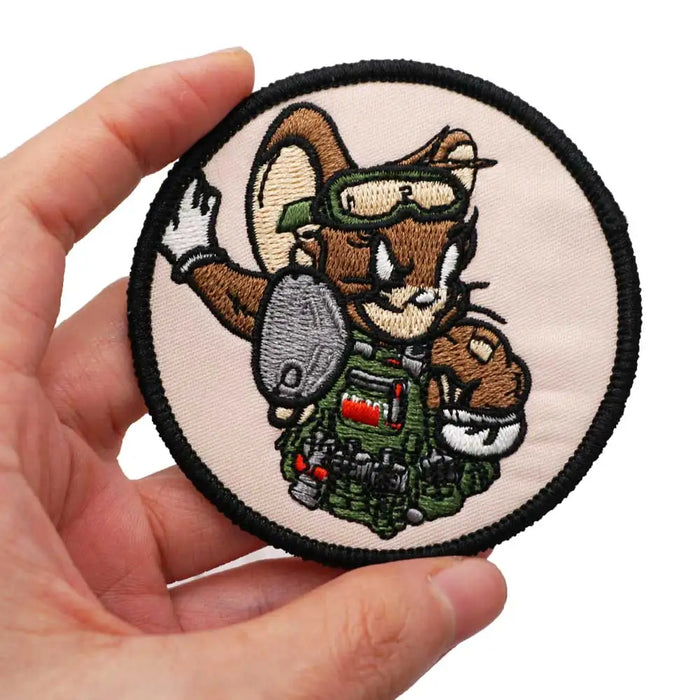 Tom and Jerry 'Tactical Jerry | Round' Embroidered Velcro Patch