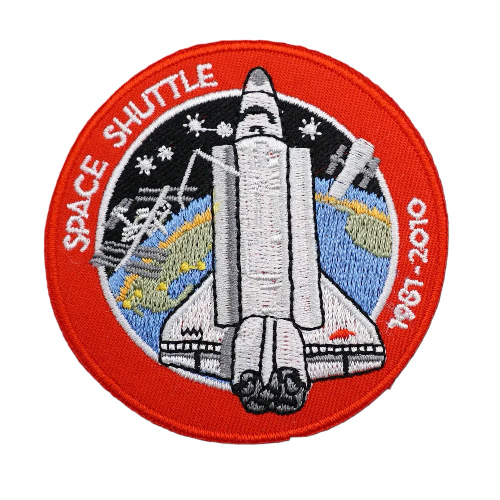 Space Shuttle 'Round' Embroidered Velcro Patch