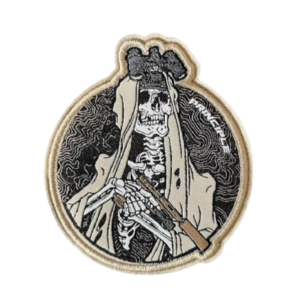 Tactical Skull 'Silencer Gun' Embroidered Velcro Patch