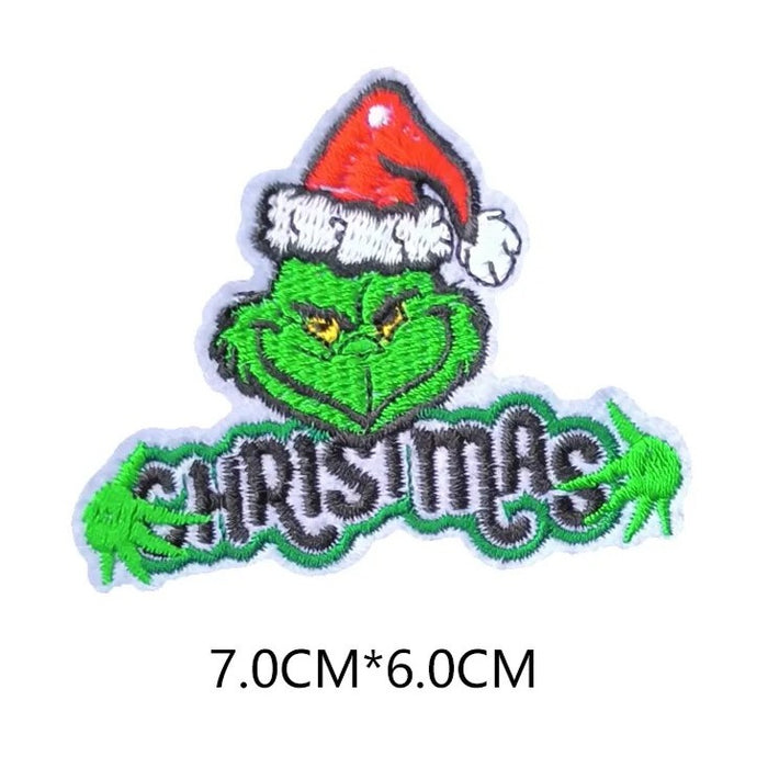 The Grinch 'Christmas' Embroidered Patch