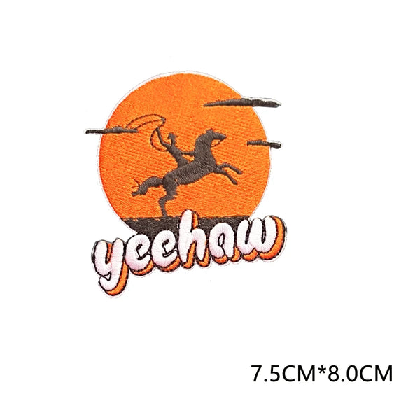 Horseback Riding 'Yeehaw' Embroidered Patch