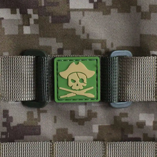 Pirate Skeletons PVC Rubber Velcro Patch