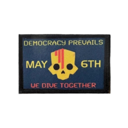 Helldivers 'Democracy Prevails We Dive Together' Embroidered Velcro Patch