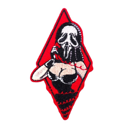 Sexy Girl 'Scream Mask' Embroidered Patch