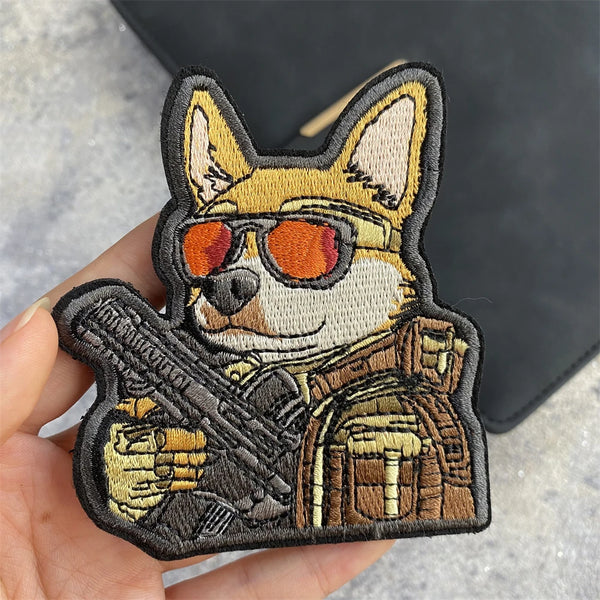 Tactical Dog 'Sunglasses' Embroidered Velcro Patch