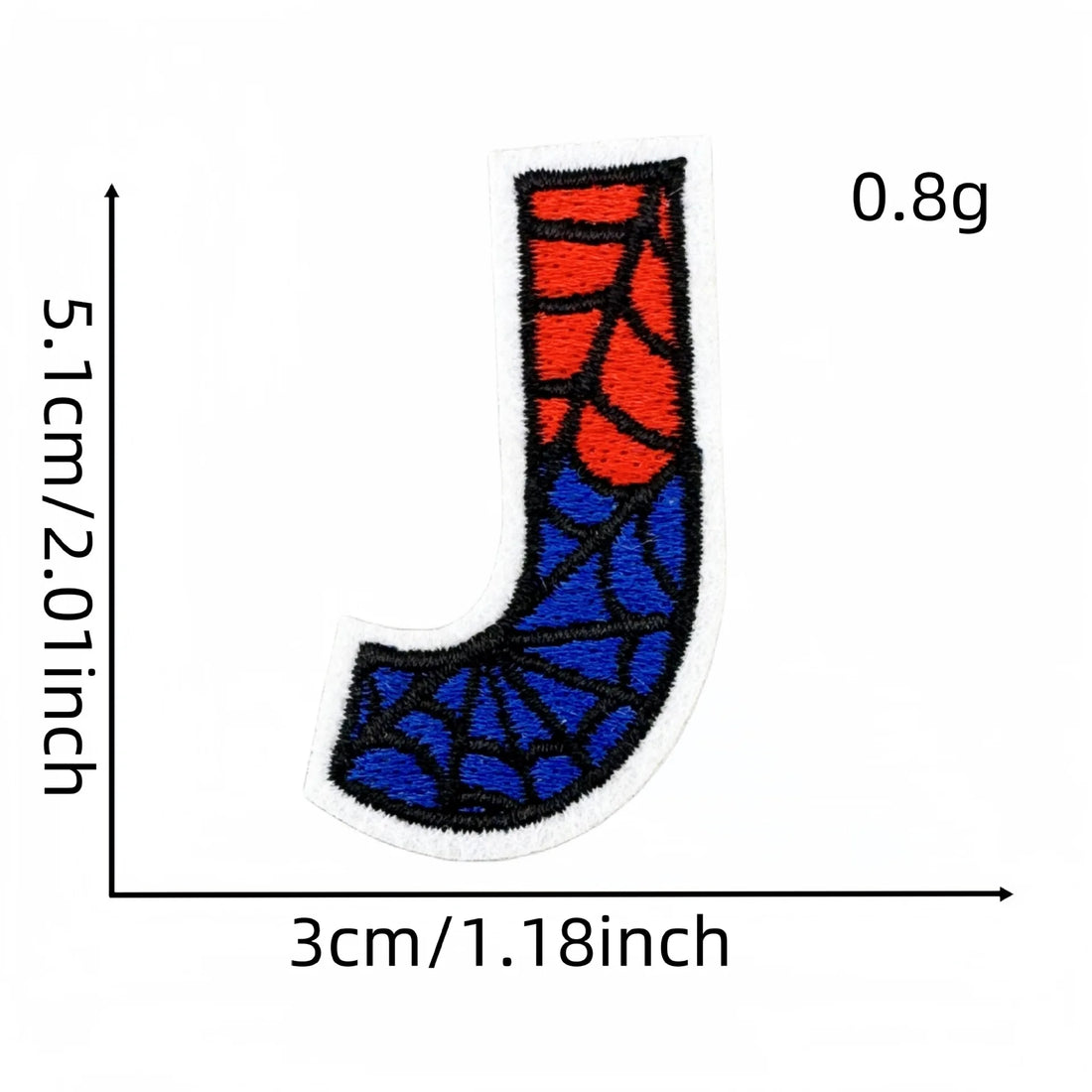 Spider-Man Letter 'Letter J' Embroidered Patch