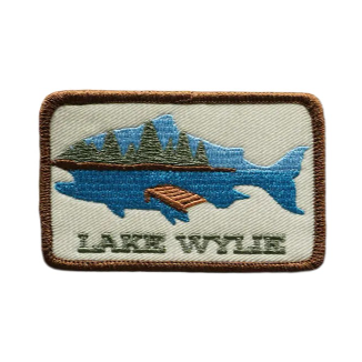 Lake Wylie 'Fish' Embroidered Velcro Patch