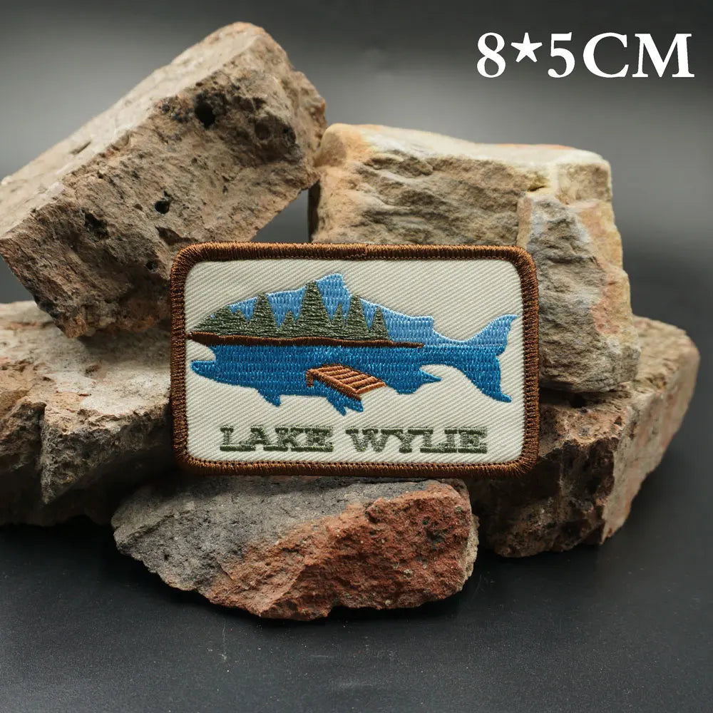 Lake Wylie 'Fish' Embroidered Patch
