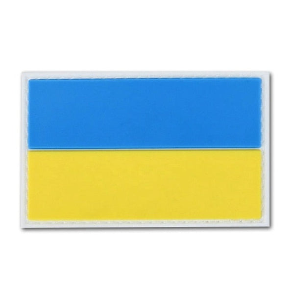 Ukraine Flag PVC Rubber Velcro Patch