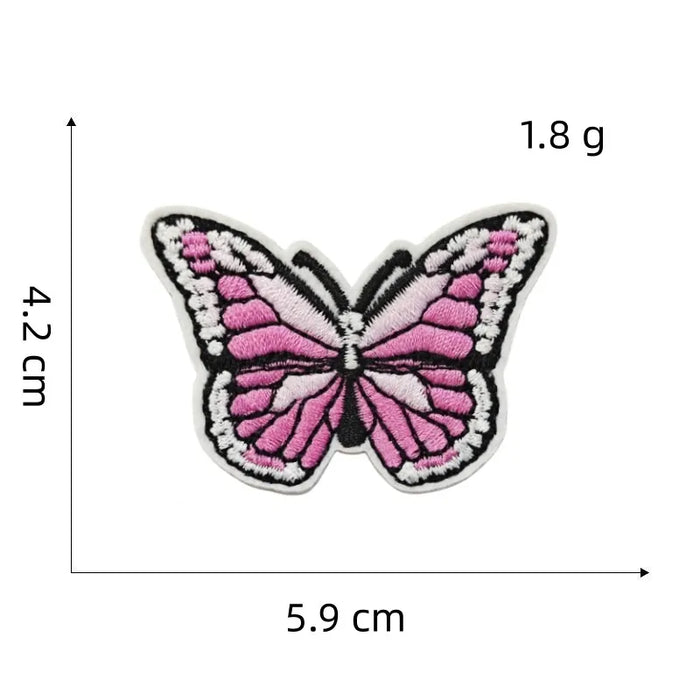 Malibu Dreams 'Pink Butterfly' Embroidered Patch